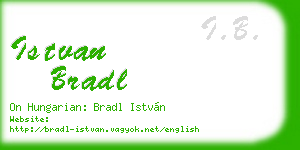 istvan bradl business card